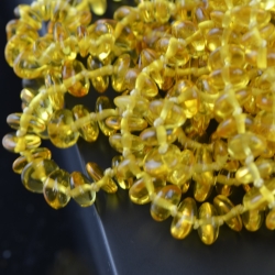 Lemon flat beads with knots and clasp